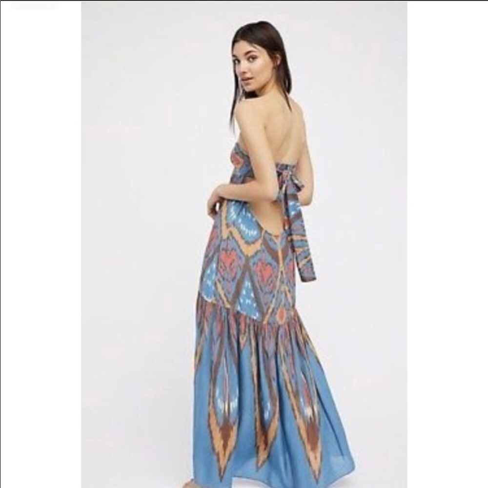 FREE PEOPLE MAXI STRAPLESS DRESS